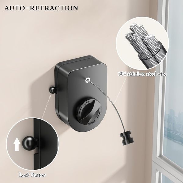 Сушка трос Wall Dryer WD-5 для білизни ∙ Надійна та зручна сушка Wall Dryer WD-5 57354 фото