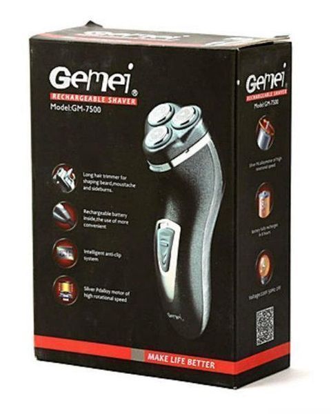 Електробритва GEMEI GM 7500 акумуляторна чоловіча бритва 11413 фото