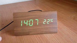 Часы электронные зеленые цифры. VST 862-4 Green clock 15 x 7 x 4 CG10 PR4 899279354 фото
